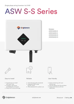 Invertor de rețea Solplanet ASW3000S-S 3000W