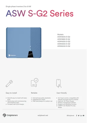 Invertor de rețea Solplanet ASW4000-S-G2 4000W