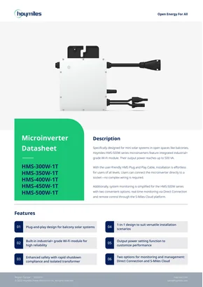 Micro-omvormer Hoymiles HMS-300-1T 300W