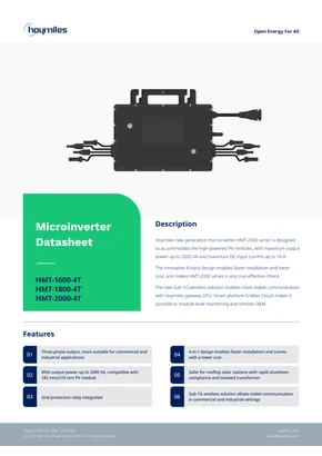 Micro-omvormer Hoymiles HMT-1600-4T 1600W