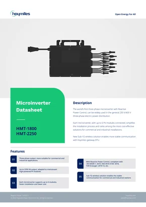 Microinverter Hoymiles HMT-1800-6T 1800W
