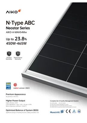 Module photovoltaïque AIKO ABC Neostar A455-MAH54Mw 455W Argent