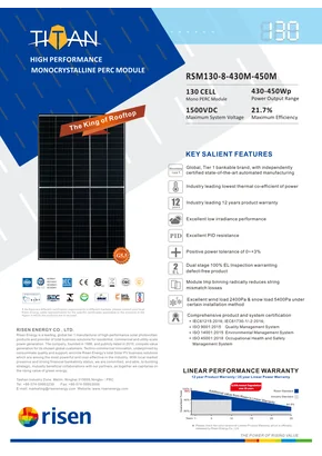 Module photovoltaïque Risen Energy RSM130-8-435M 435W Noir