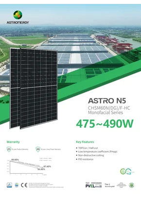Módulo fotovoltaico Astronergy CHSM60N(DG)/F-HC 480W 480W Negro