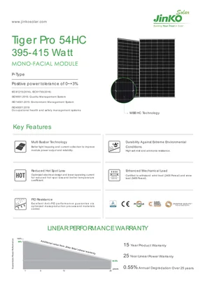 Modulo fotovoltaico JinkoSolar JKM400M-54HL4-V 400W 1500V Nero
