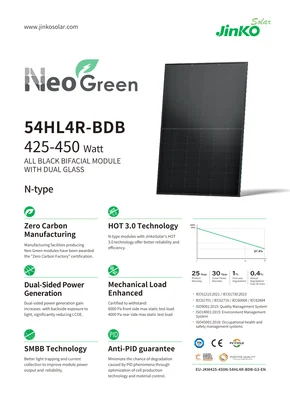 Módulo fotovoltaico JinkoSolar JKM440N-54HL4R-BDB 440W Full black