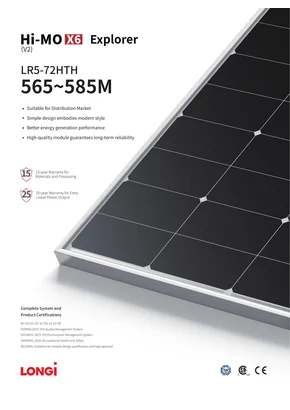 Modulo fotovoltaico Longi LR5-72HTH-565M 565W