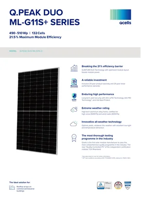 Modulo fotovoltaico Q Cells ML-G11S+490 490W