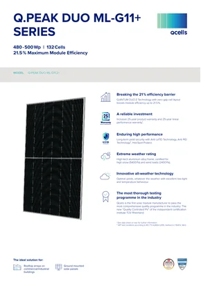 Modulo fotovoltaico Q Cells Q.PEAK DUO ML-G11+ 485W 485W Argento
