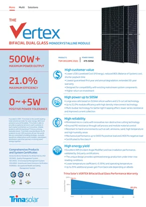 Modulo fotovoltaico Trina TSM-490-DEG18MC.20 490W Argento