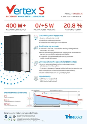 Modulo fotovoltaico Trina Vertex S TSM-DE09.05 390W 390W Full black