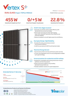 Módulo fotovoltaico Trina Vertex S+ TSM-NEG9R.28 455W 455W