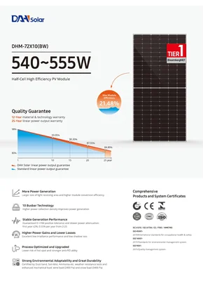 Päikesepaneelide moodul Dah Solar DHM-72X10(BW) 550 550W