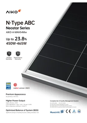 Φωτοβολταϊκό μονάδα AIKO ABC Neostar A450-MAH54Mw 450W Ασήμι