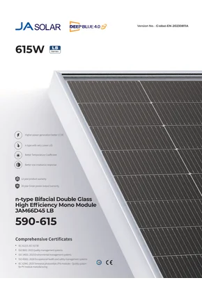 Φωτοβολταϊκό μονάδα Ja Solar JAM66D45-610/LB 610W