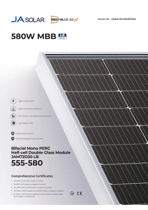 Photovoltaic module Ja Solar JAM72D30-560/LB 560W