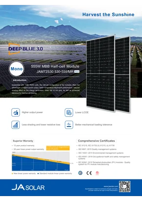 Photovoltaic module Ja Solar JAM72S30-540/MR 540W Silver