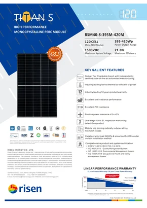 Photovoltaic module Risen Energy RSM40-8-415M 415W