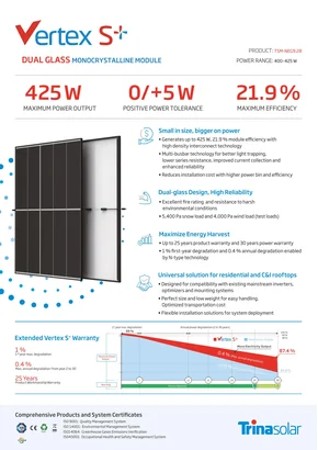 Photovoltaic module Trina Vertex S+ TSM-NEG9.28 425W 425W