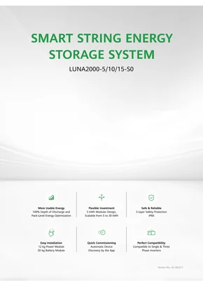 Sistema de almacenamiento de energía Huawei LUNA2000-10-S0 10kWh