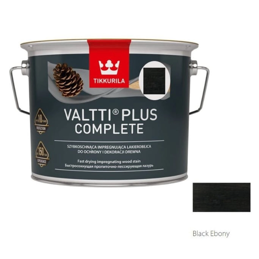 Varnish stain Tikkurila Valtti Plus Complete Black Ebony - merXu