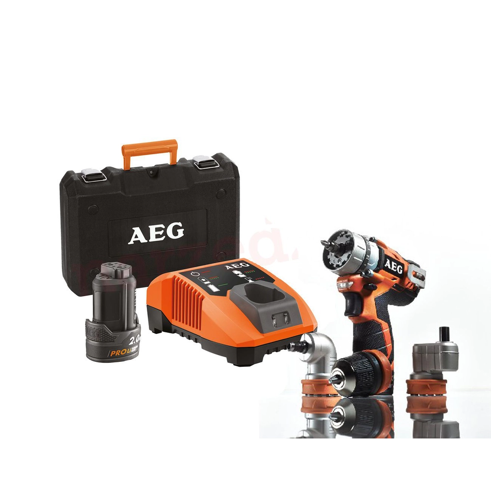 Drill driver 12V AEG BBS 12C2 KIT1 4935446382 merXu