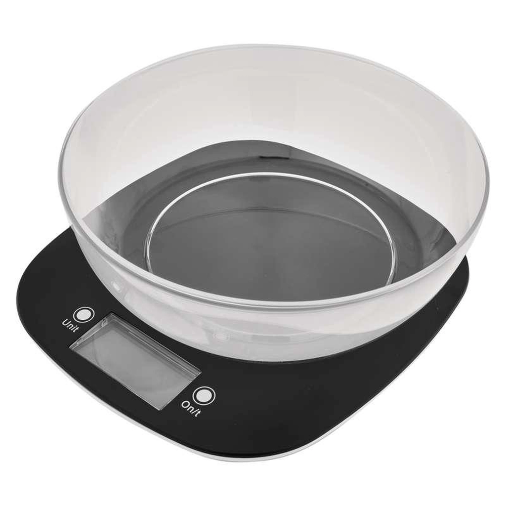 Black Kitchen Scale with Bowl