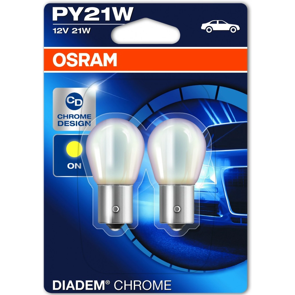 OSRAM PY21W 12V 21W BAU15s DIADEM CHROME (7507DC) - merXu