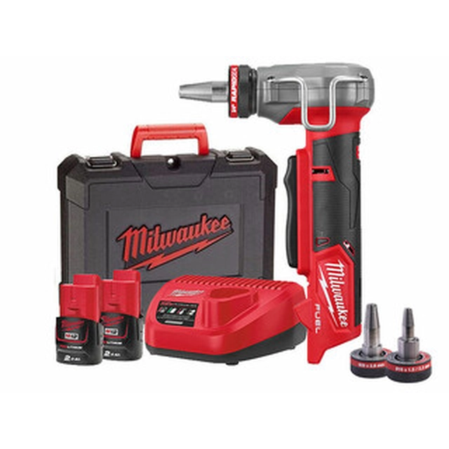 -100000 HUF-COUPON - Milwaukee M12FPXP-I10202C draadloze pijp expander 12 V|9,9 -32 mm | Koolborstelloos |2 X 2 Ah accu + lader | In een koffer