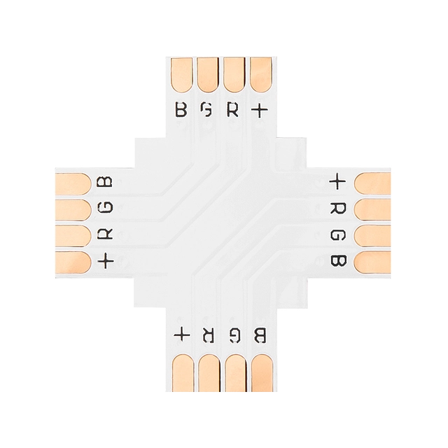 "+" tipo LED juostelių jungtis 10mm RGB 1 Art