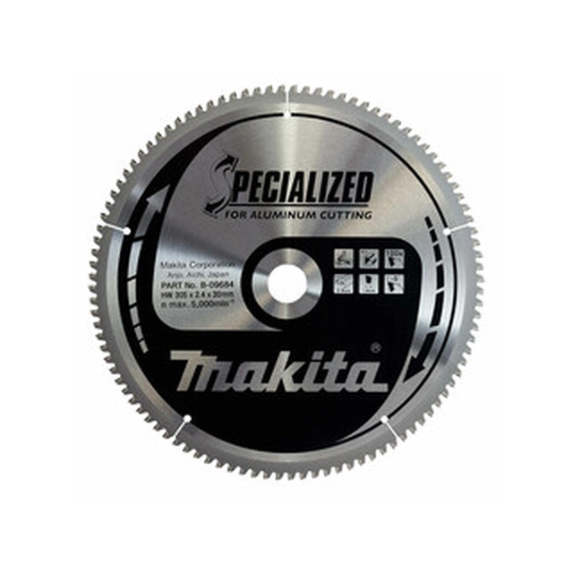 Makita circular saw blade 305 x 30 mm | number of teeth: 100 db | cutting width: 2,4 mm