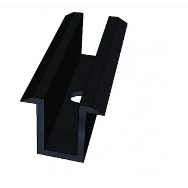 Black universal photovoltaic center clamp