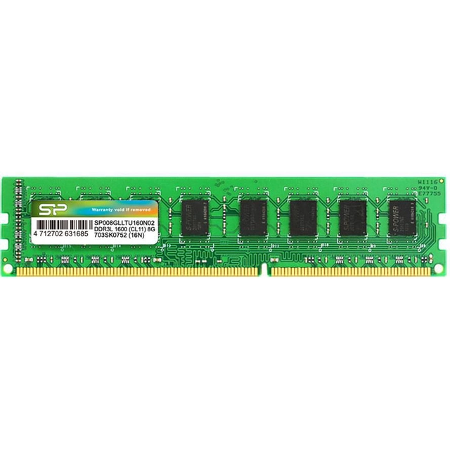 Silicon Power DDR3L Memory, 8 GB, 1600MHz, CL11 (SP008GLLTU160N02)