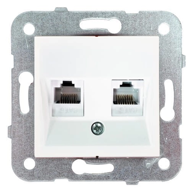 Computer socket 2xRJ45 kat.6 Viko Panasonic Karre white