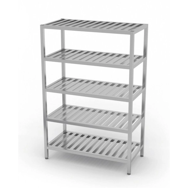 Warehouse shelf, 5 grating shelves 900 x 600 x 1800 mm POLGAST 355096 355096