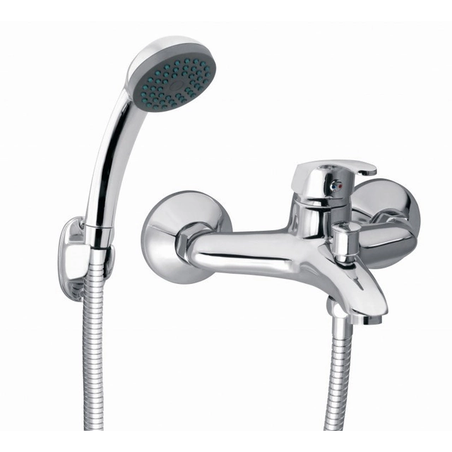 Basic wall-mounted bath mixer, chrome