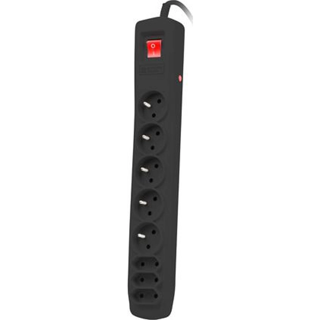 Natec power strip SP8 surge protection 8 sockets 1.5 m black (NSP0510)