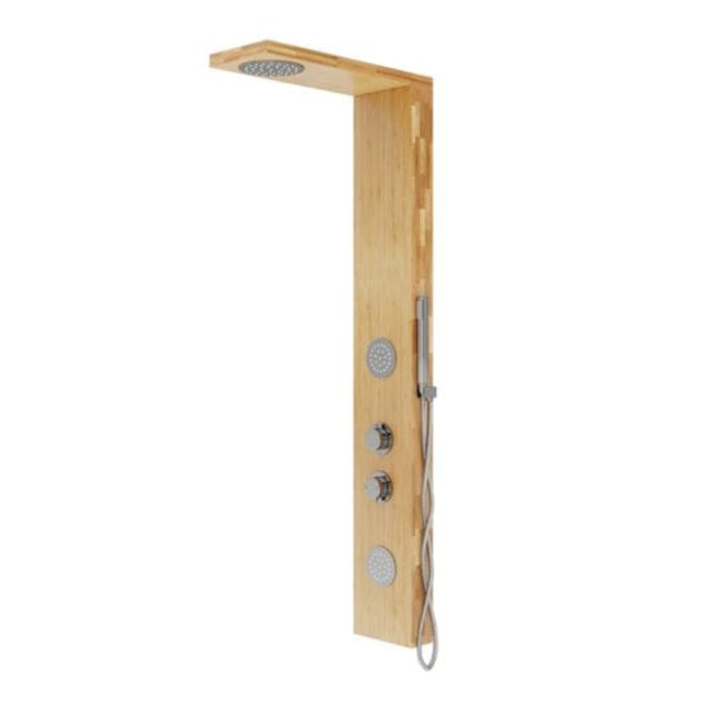 Corsan Balti B-001MCH bamboo shower panel with chrome finish