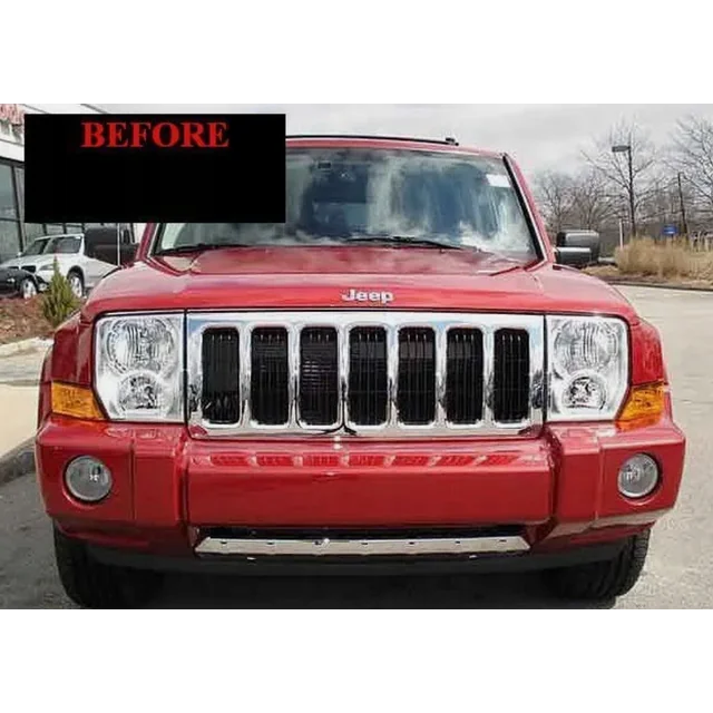 05-11 JEEP COMMANDER - Chrome strips, chrome grill