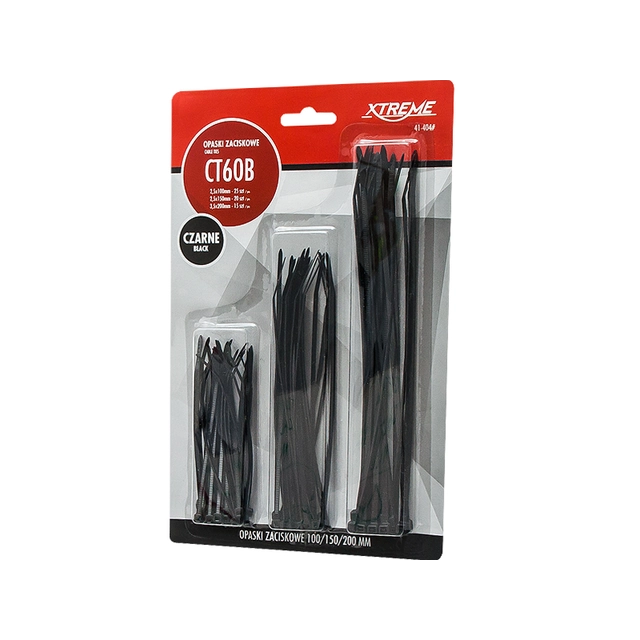 Cable ties set, black 2,5/3,5