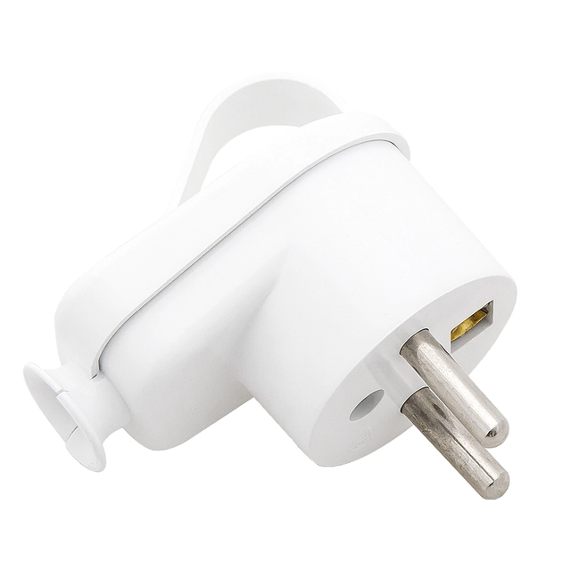 WT-16Z angled white plug with eye