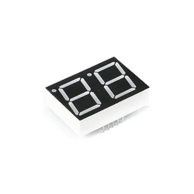 0.56'' tomme 2x LED-display 7 segment 2VDC Common Anode +