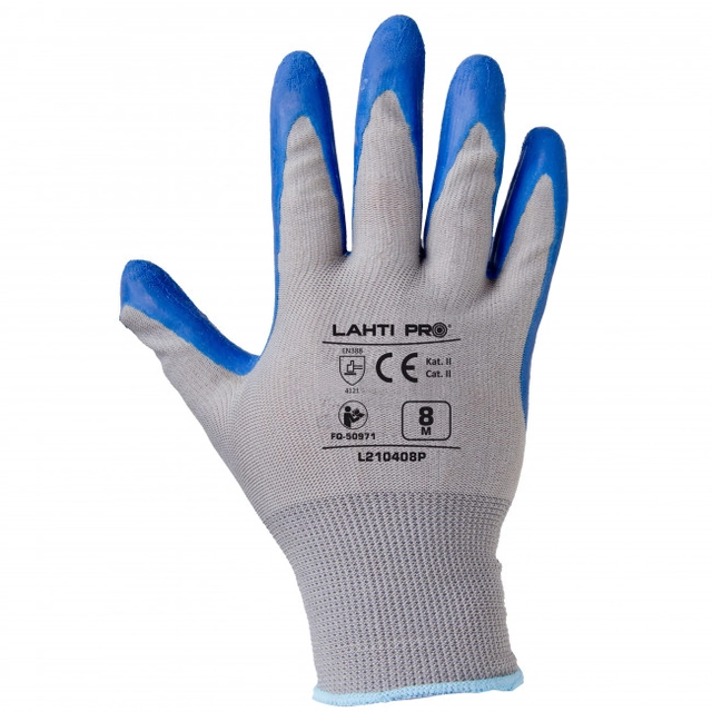 L210410W Coated protective gloves, 10, 12 par, LahtiPro
