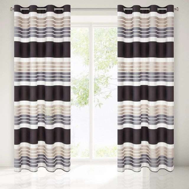 A decorative curtain with eyelets, steel size 140x250 ERIC