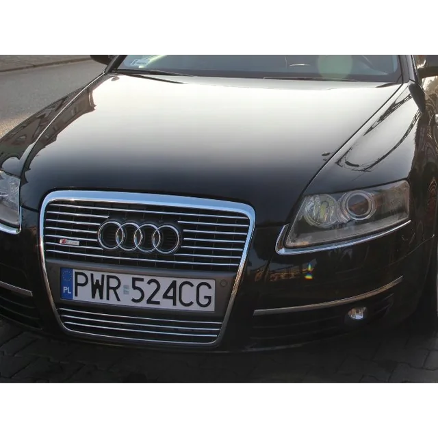 AUDI A6 C6 - CHROME-PLATED STRIPES on CHROME GRILL