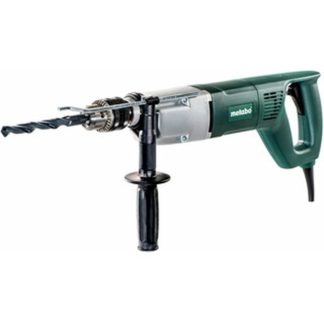 Metabo BDE 1100 electric drill with chuck 230 V | 1100 W | 0 - 640 RPM/0 - 1200 RPM | Chuck 3 - 16 mm | In metal 16 mm | In a cardboard box