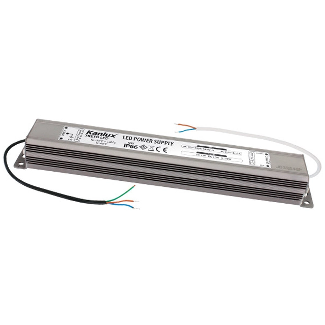 07800 Electronic transformer for LED lights, 30W, IP66, aluminum body