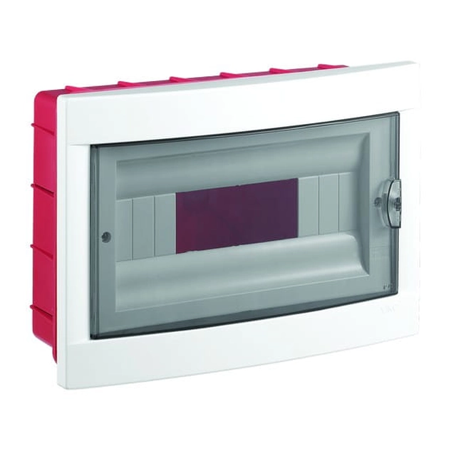 Flush-mounted 12-module distribution board (1x12) IP40 transparent door Viko Panasonic