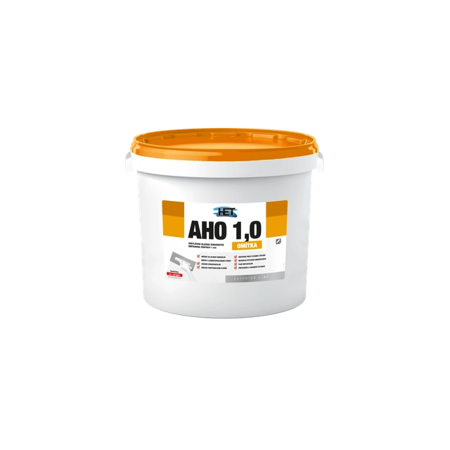 Het AHO acrylic smooth plaster grain size 1.0 mm white 25 kg - TINTED Shade: FE - 301
