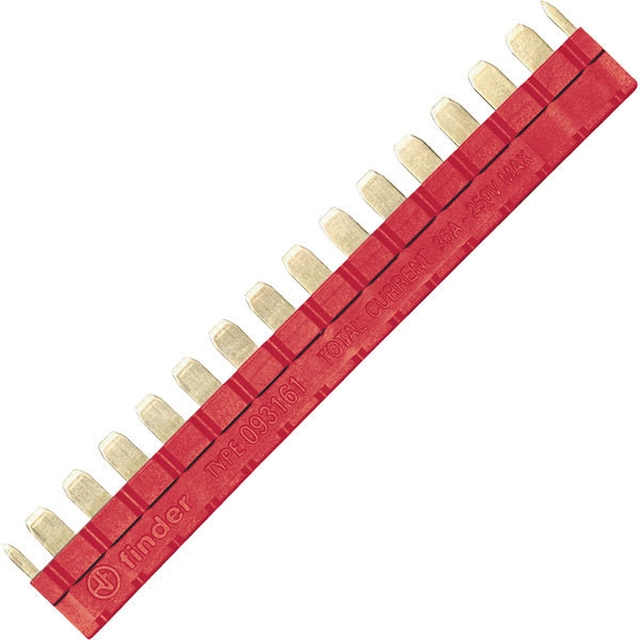 093.16.1 Comb jumper for connecting terminals A1 or A2 max.16 sockets - red